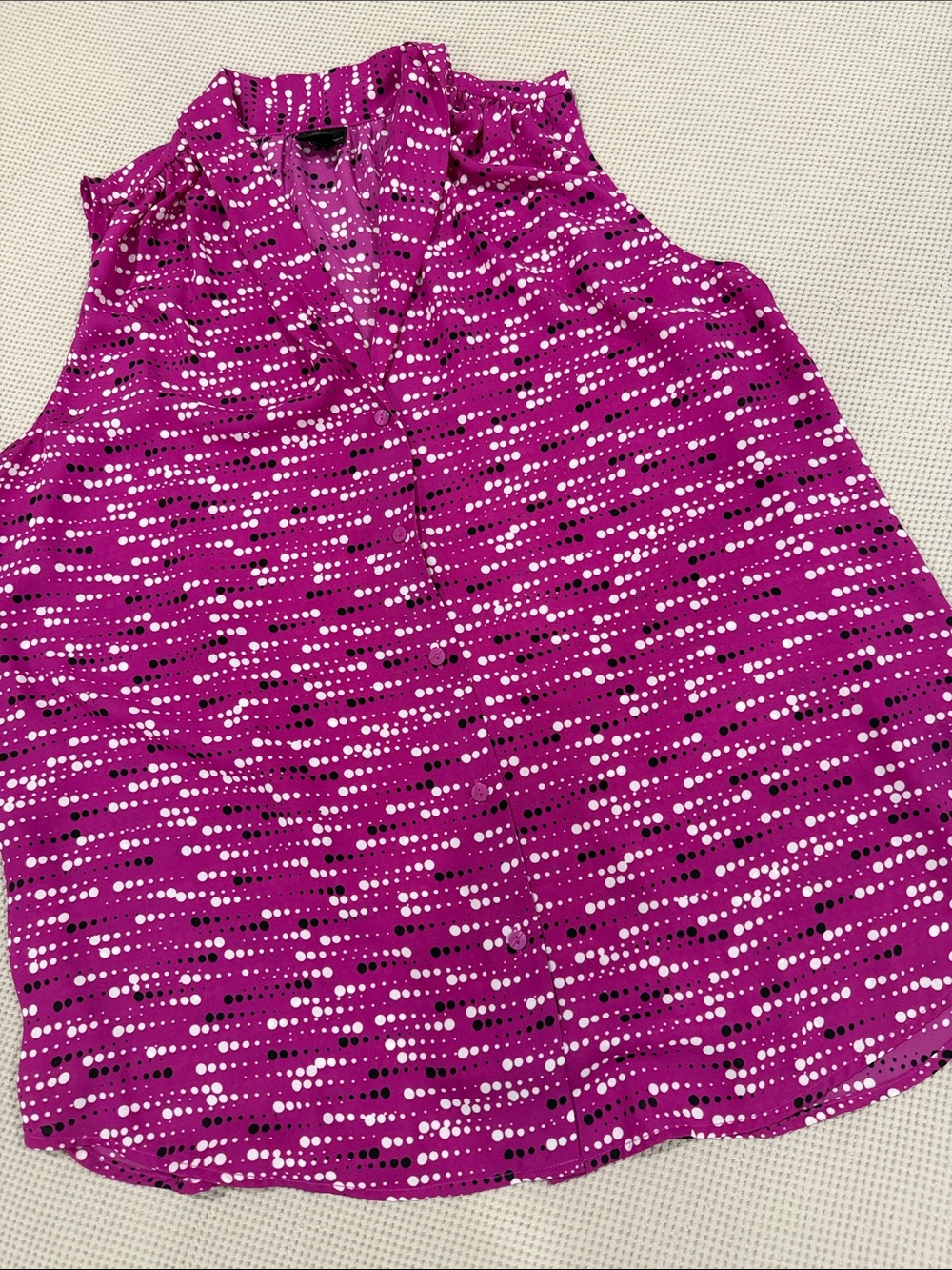 Worthington Sleeveless Dot-Print V-Neck Camisole in Magenta